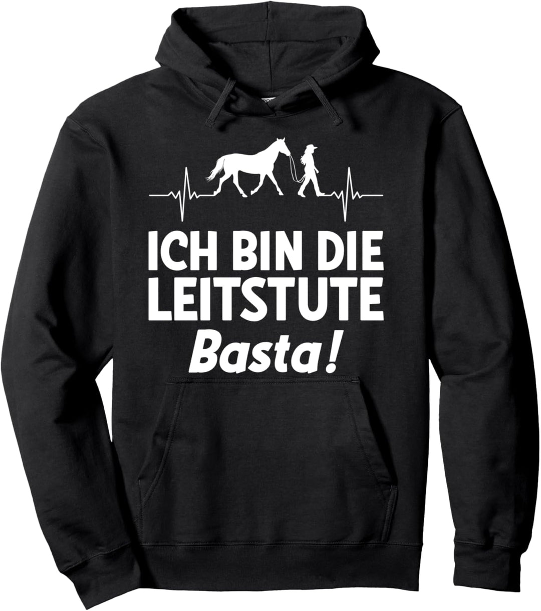 Ich Bin Die Leitstute Pferde Reiten Reiter Herzschlag Pullover Hoodie