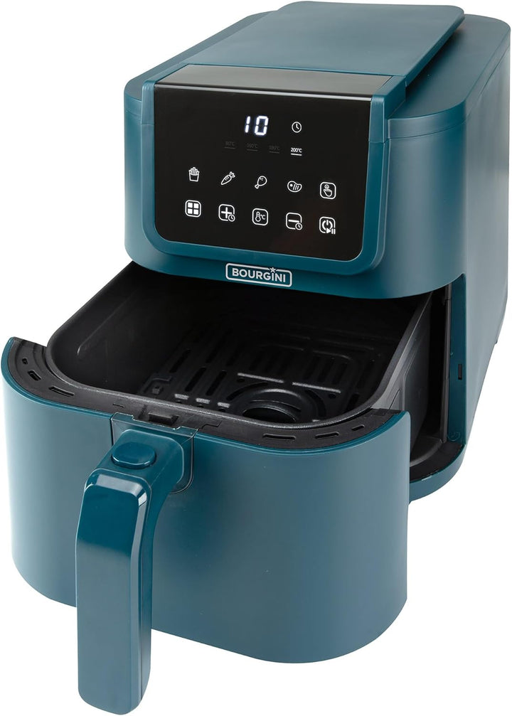 BOURGINI Luftfritteuse mit Keramikbeschichtung, frei von Chemikalien (PFAS, C6, PFHxA, PTFE, PFOA un