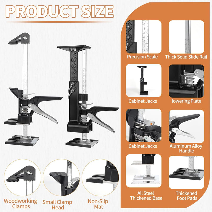 DBREAKS 3-in-1 Multi Arbeitssparender Arm mit Skala, 2Pcs 38CM Multifunktionale Handhebewerkzeug Bis