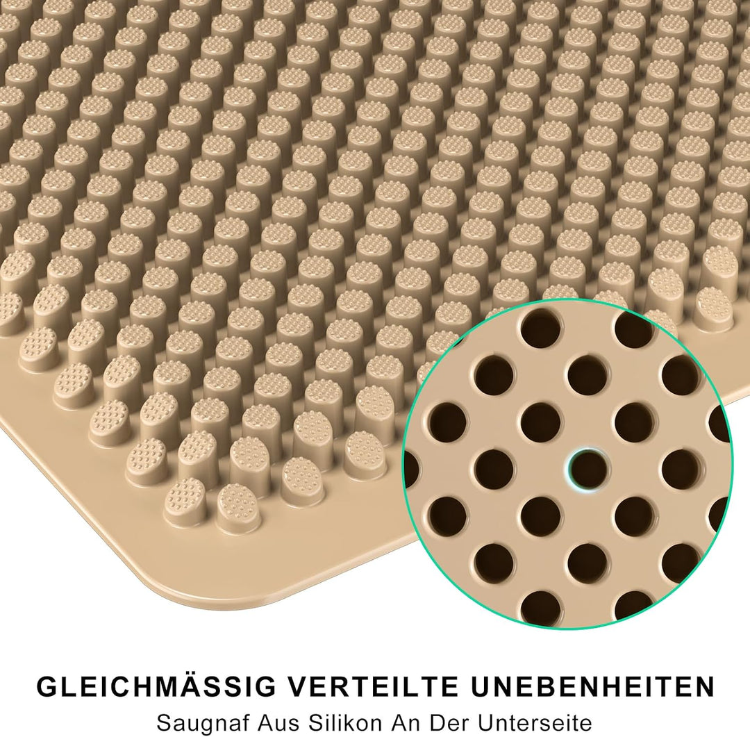 Fowooyeen Fussmatte, Silikon Schmutzfangmatte Fussmatte Aussen und Innen, Wetterfeste Türmatte mit N