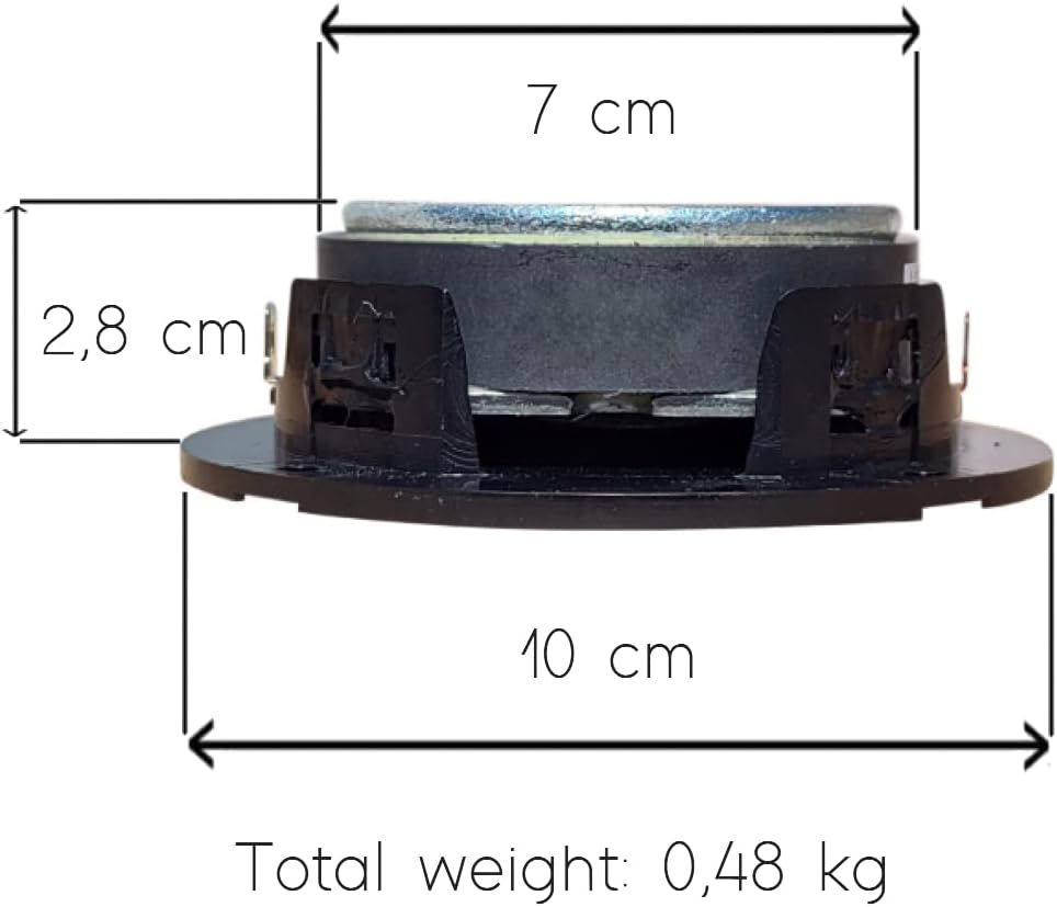 1 MONACOR DT-105 Kalottenhochtöner schwarz 30 Watt rms 50 Watt max 10 cm 100 mm 4" Impedanz 8 Ohm 2,