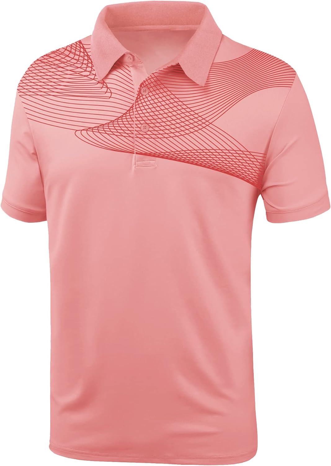 JACKETOWN Poloshirts Herren Kurzarm Hemd Männer Bedrucktes T-Shirts Outdoor Sport Atmungsaktiv Golf