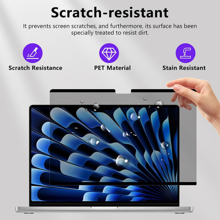 Magnetischer Blickschutzfolie für MacBook Air 15 Zoll (2026–2023 M5/M4/M3/M2), Mac Laptop Privacy Sc