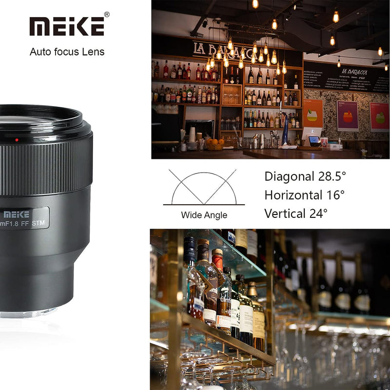 Meike 85 mm F1.8 Autofokus Mittleres Teleobjektiv STM Vollformat-Portraitobjektiv Kompatibel mit Son