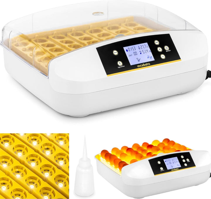 incubato IN-32DDI Brutapparat für 42 Eier Inkubator integrierte Schierlampe vollautomatisch LCD Anze