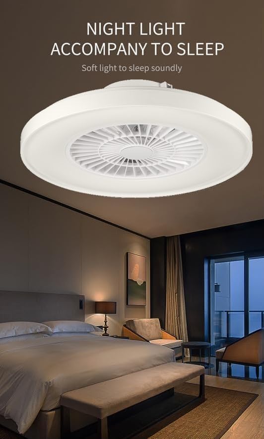 HSL – LED Deckenventilator mit Licht – Timerfunktion, Dimmbar & Farbwechsel – Deckenleuchte mit Fern