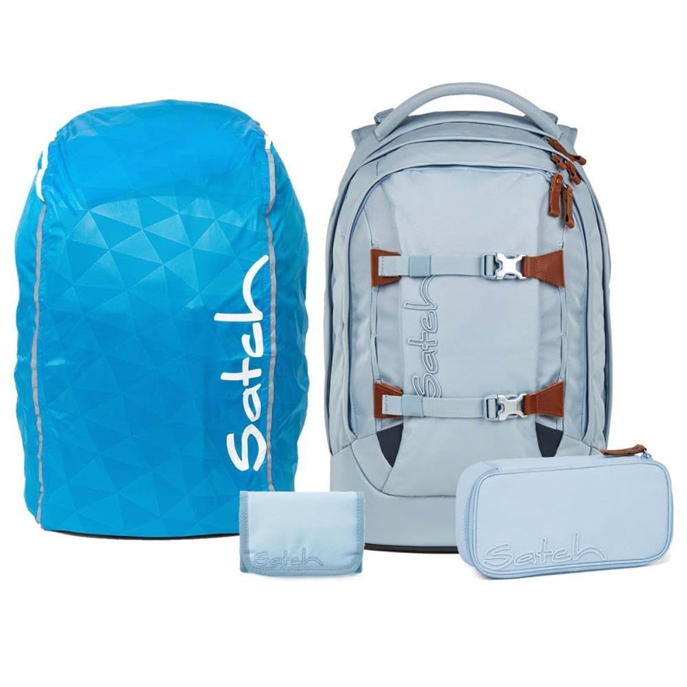 Satch pack Nordic Skandi Streetwalk Edition Schulrucksack Set 4tlg. inkl. Schlamperbox, Geldbörse un
