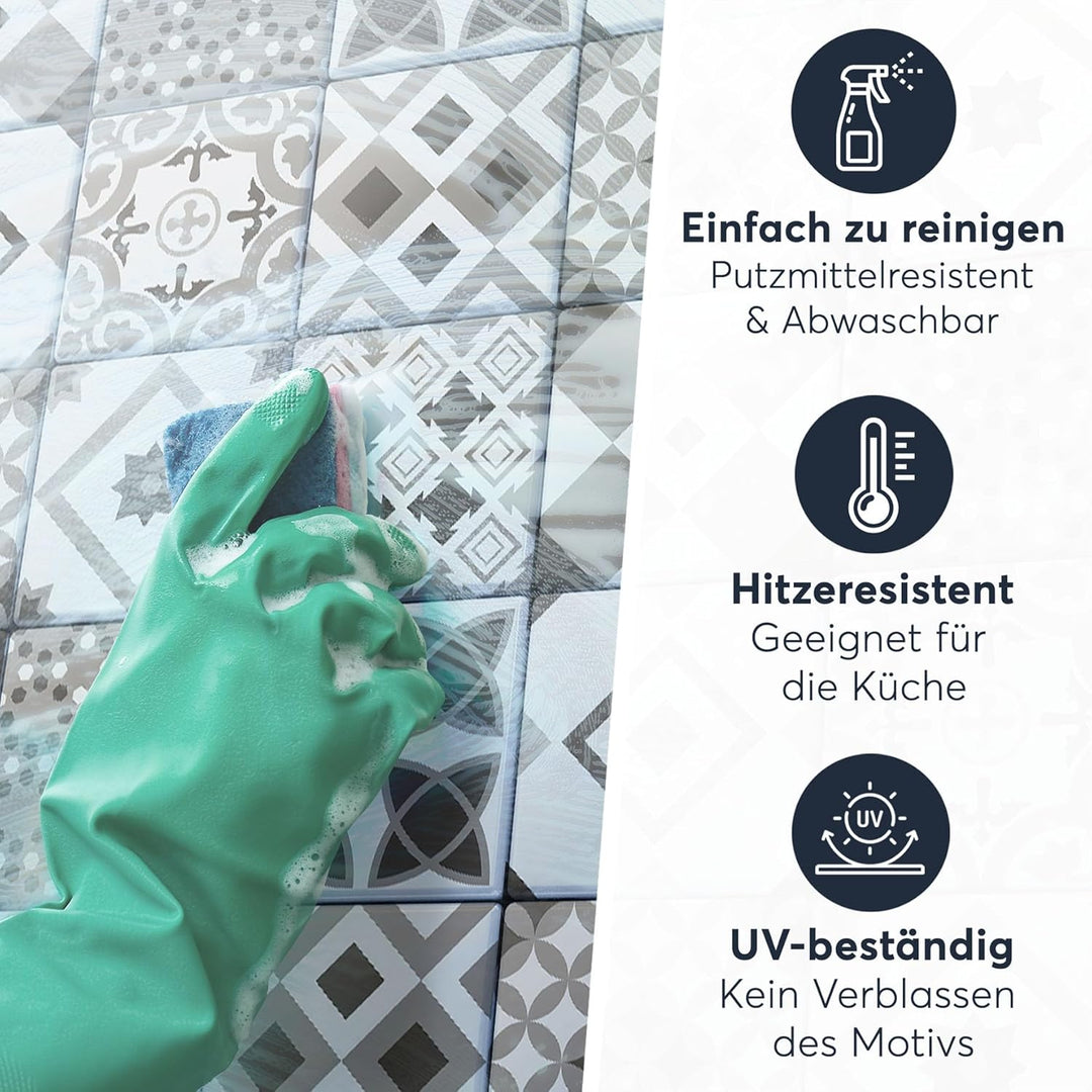 CREATISTO Mosaik-Fliesen Fliesensticker Fliesenfolie - Hochwertige Sticker Aufkleber für Wandfliesen