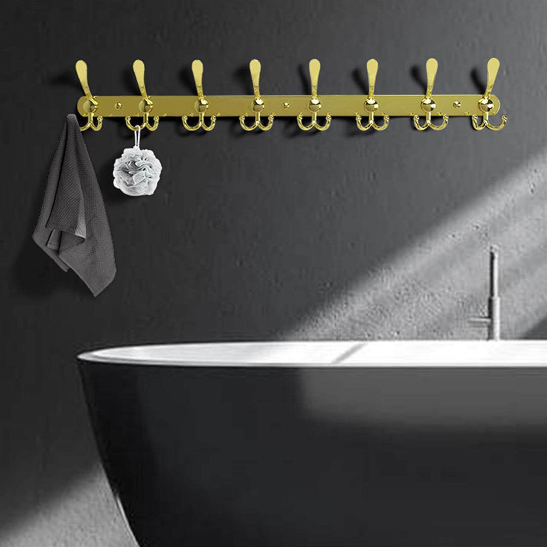 Dseap Garderobenleiste mit 8 haken, schwerlast 74cm Lang garderobenhaken, edelstahl wandgarderobe, k