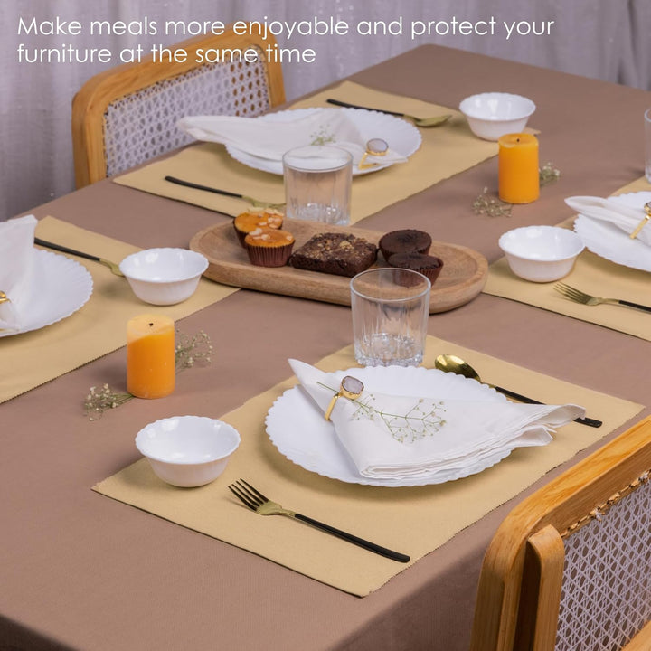 Platzieren Sie Matten Set von 6 für Küchentisch ESS -Tuch -Baumwoll -Placemat 13x19 Zoll Mandelfan C