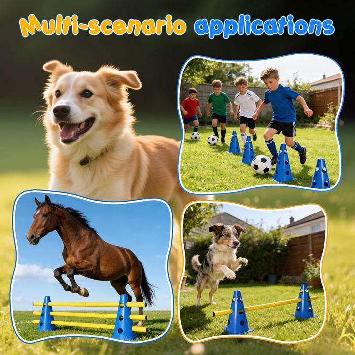 8er Agility Set Hunde, Cavaletti Hund Hobby Horse Hindernisse Hürden Hindernisse Hobby Horsing Hunde
