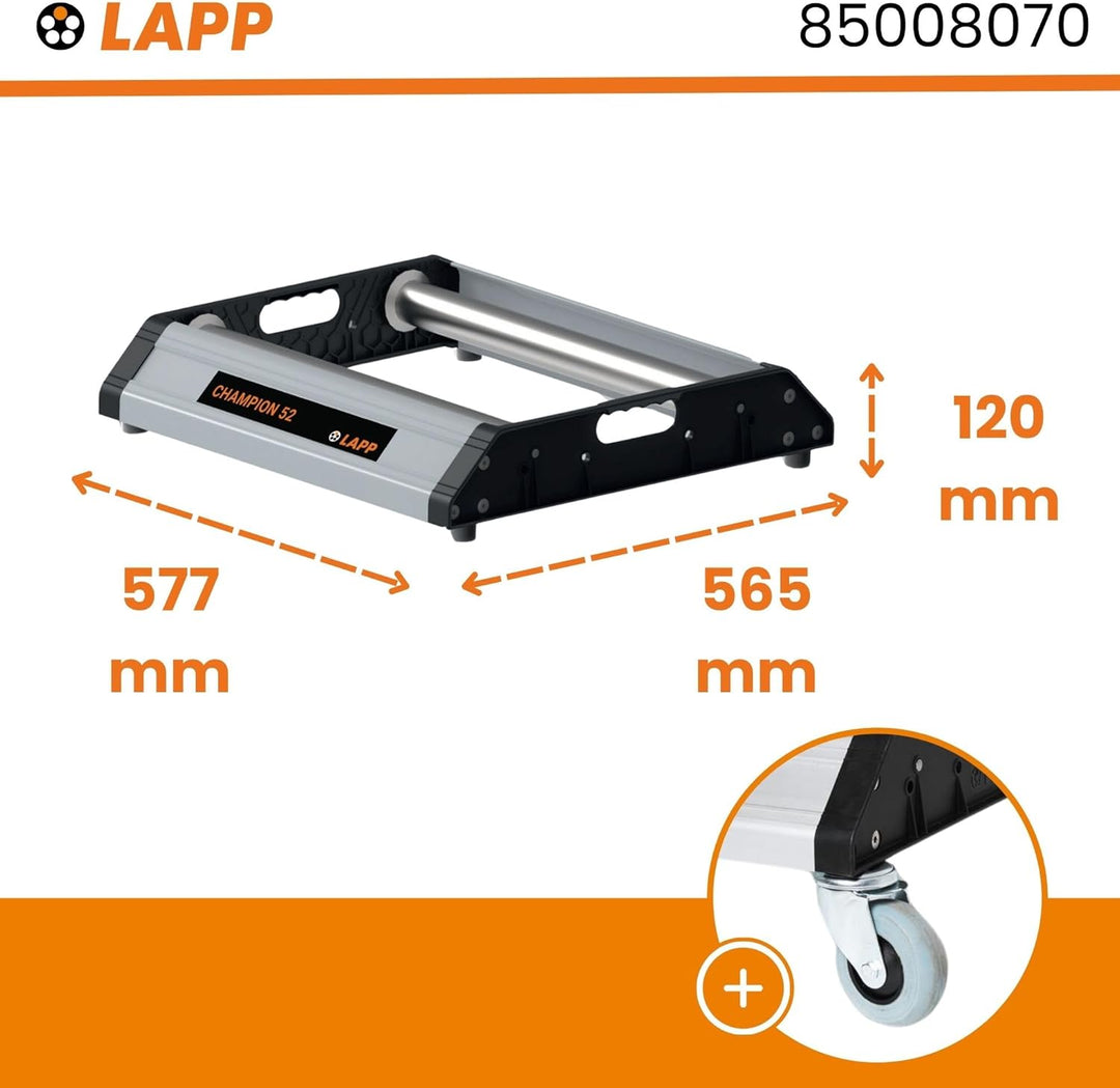 Lapp 85008070 Kabeltrommel Abroller bis 52cm - Trommelabroller Profi | Robuste Abrollvorrichtung f6c