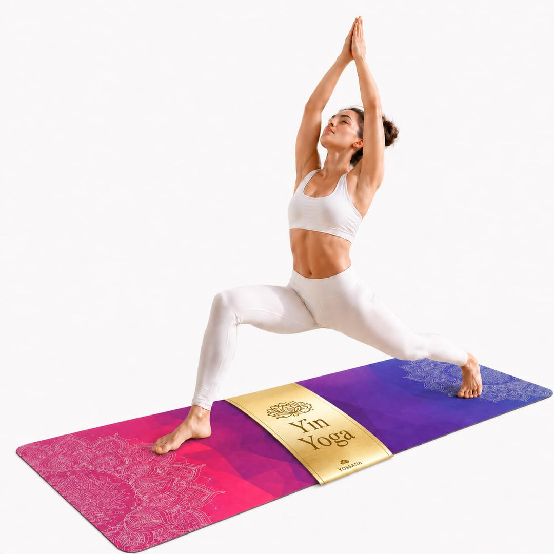 Yogamatte aus Naturkautschuk I Hot Yoga Mikrofaser Matte I Bikram Yogamatte Maschinenwaschbar I Ying