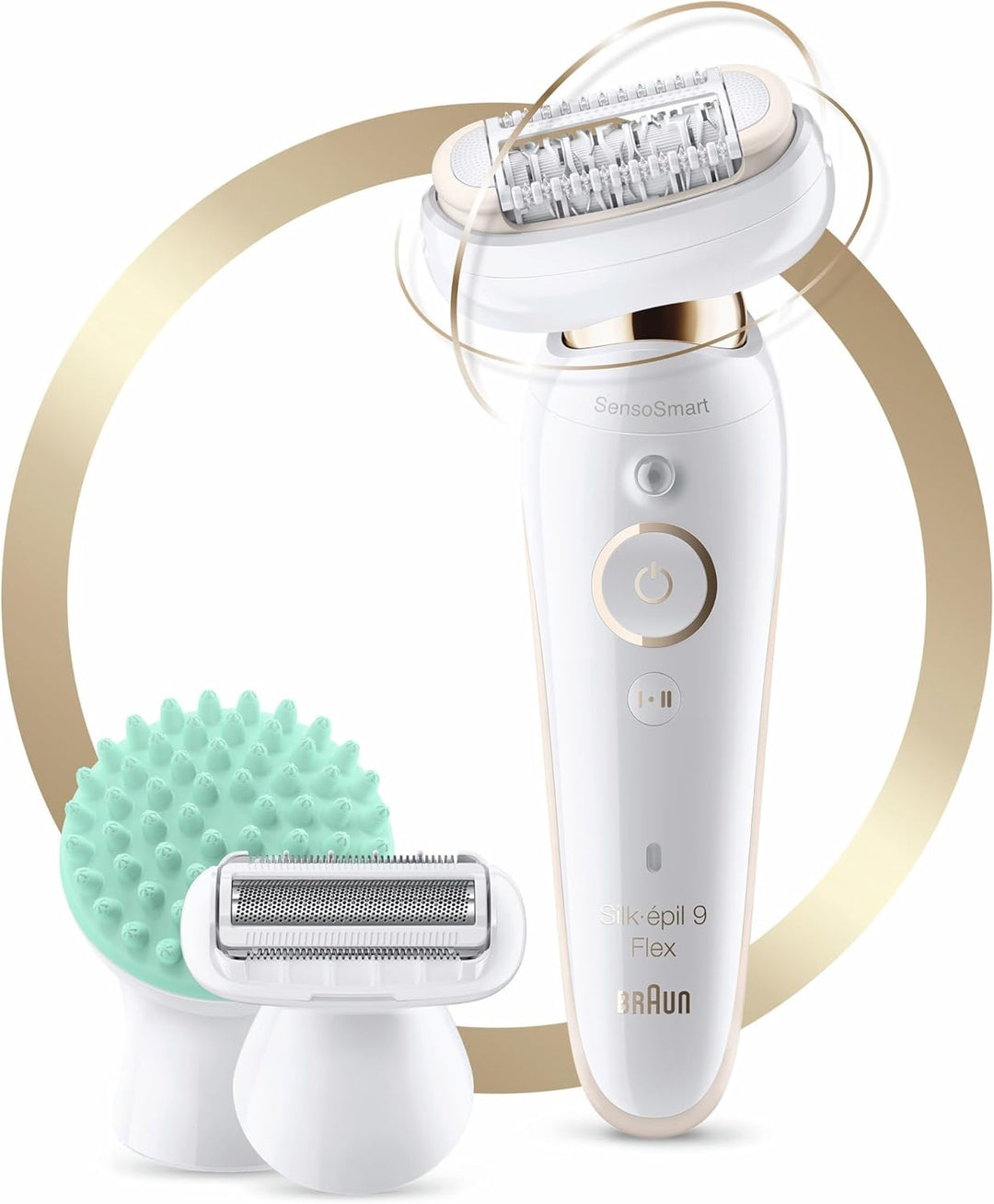 Braun Silk-épil 9 Flex Beauty-Set, Epilierer Damen / Haarentferner, rutschfester Handgriff und Druck