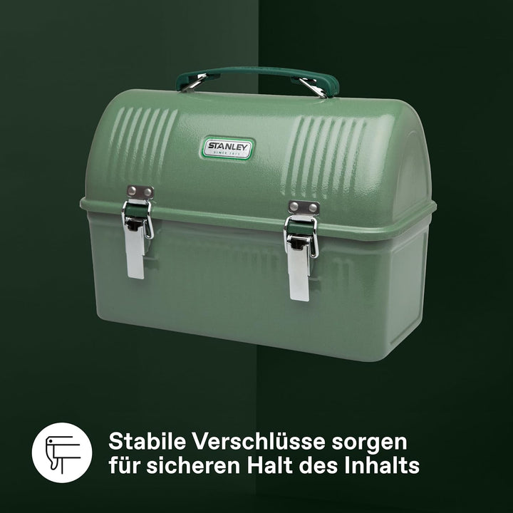 STANLEY Classic Lunch Box 9.5L - Lunchbox aus Edelstahl mit Griff - BPA Frei Food-Behälter - Platz f