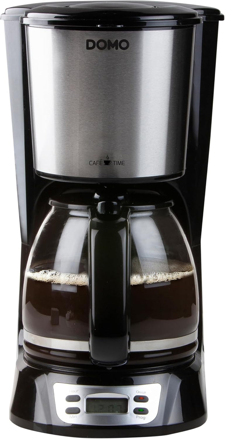 Domo DO708K - Kaffeeautomat- 1,5 L - Timer, Schwarz, Silver