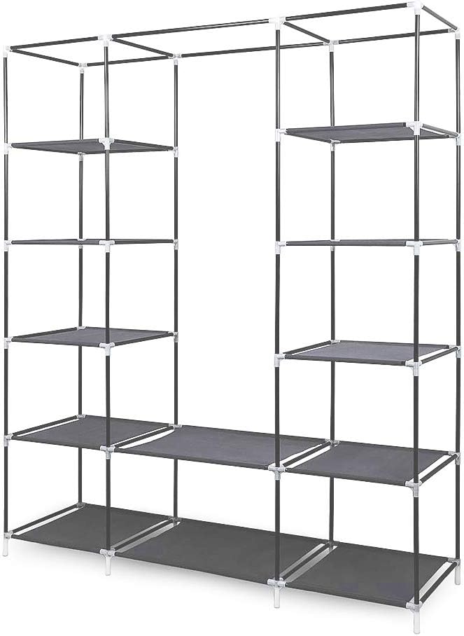 LANTUS Stoffkleiderschrank,Aufbewahrung für Kleidung Kleiderständer faltbar Ankleidezimmer Schlafzim
