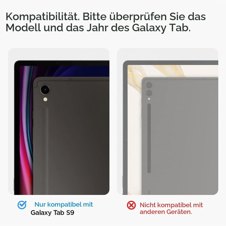 Spigen Ultra Hybrid Pro Entwickelt für Samsung Galaxy Tab S9 Hülle (2023) - Schwarz, Schwarz