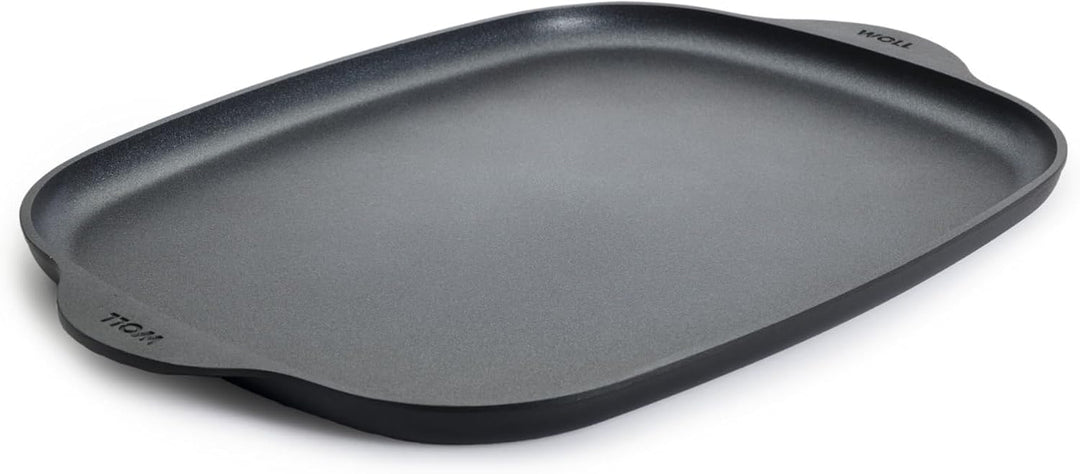 WOLL Guss-/Grillplatte Backofenfest 30 x 38 cm Aluminium Induktionsgeeignet Spülmaschinenfest, Schwa