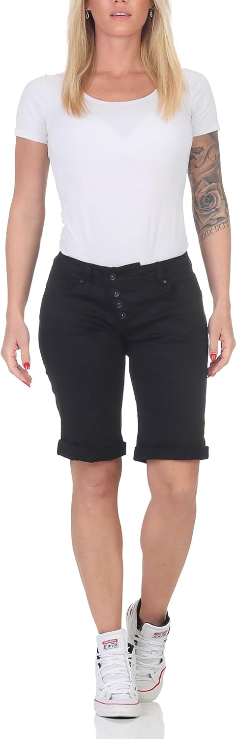 Buena Vista Jeans Hosen Damen - Malibu Short - Stretch Twill - Black - Gr. XL