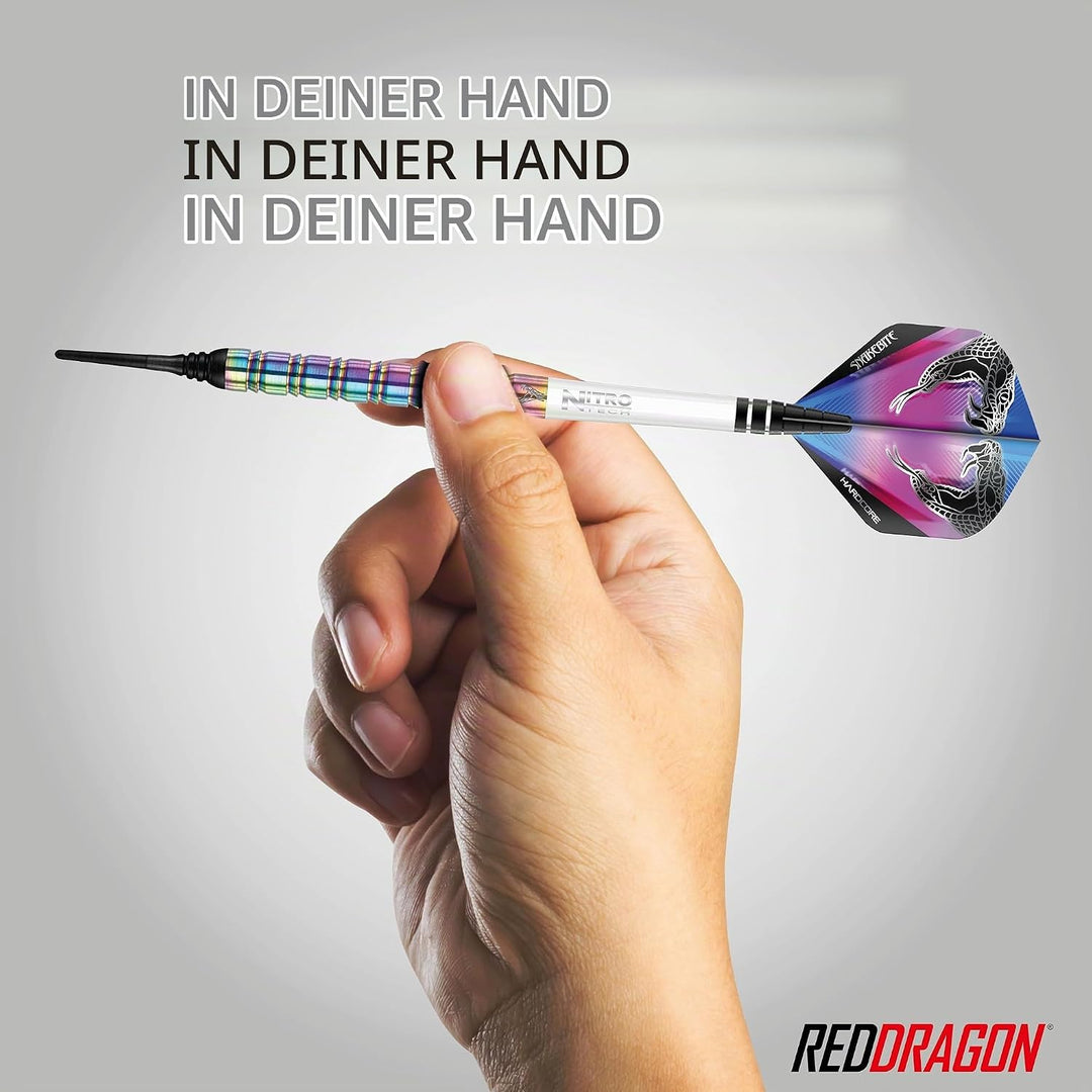 RED DRAGON Peter Wright Snakebite 1 Profi Dartpfeile Tungsten Darts Set mit Flights und Schäfte 18.0