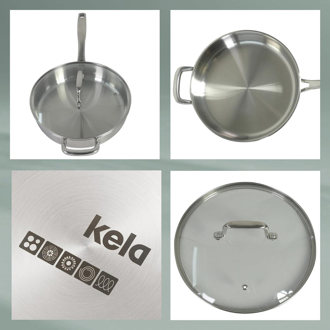 Kela 10185 Flavoria Schmorpfanne, 18/8 Stainless Steel, Rostfrei, Schmorpfanne