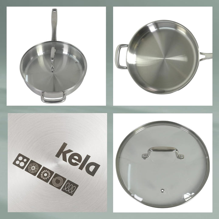 Kela 10185 Flavoria Schmorpfanne, 18/8 Stainless Steel, Rostfrei, Schmorpfanne