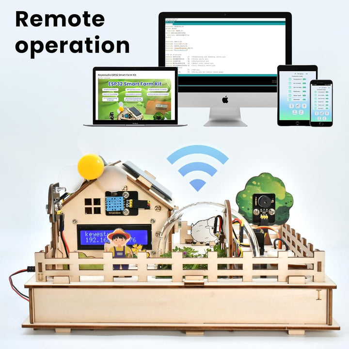 KEYESTUDIO ESP32 IoT Smart Farm Starter Kit for Arduino and Scratch Programming, DIY Sensor Kit STEM