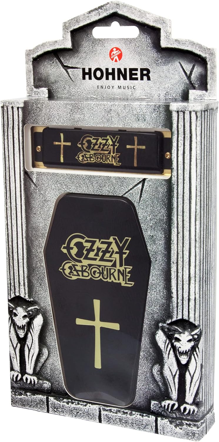 Hohner M666 Ozzy Osbourne Signature Harp, Schwarz-Gold Single, Single