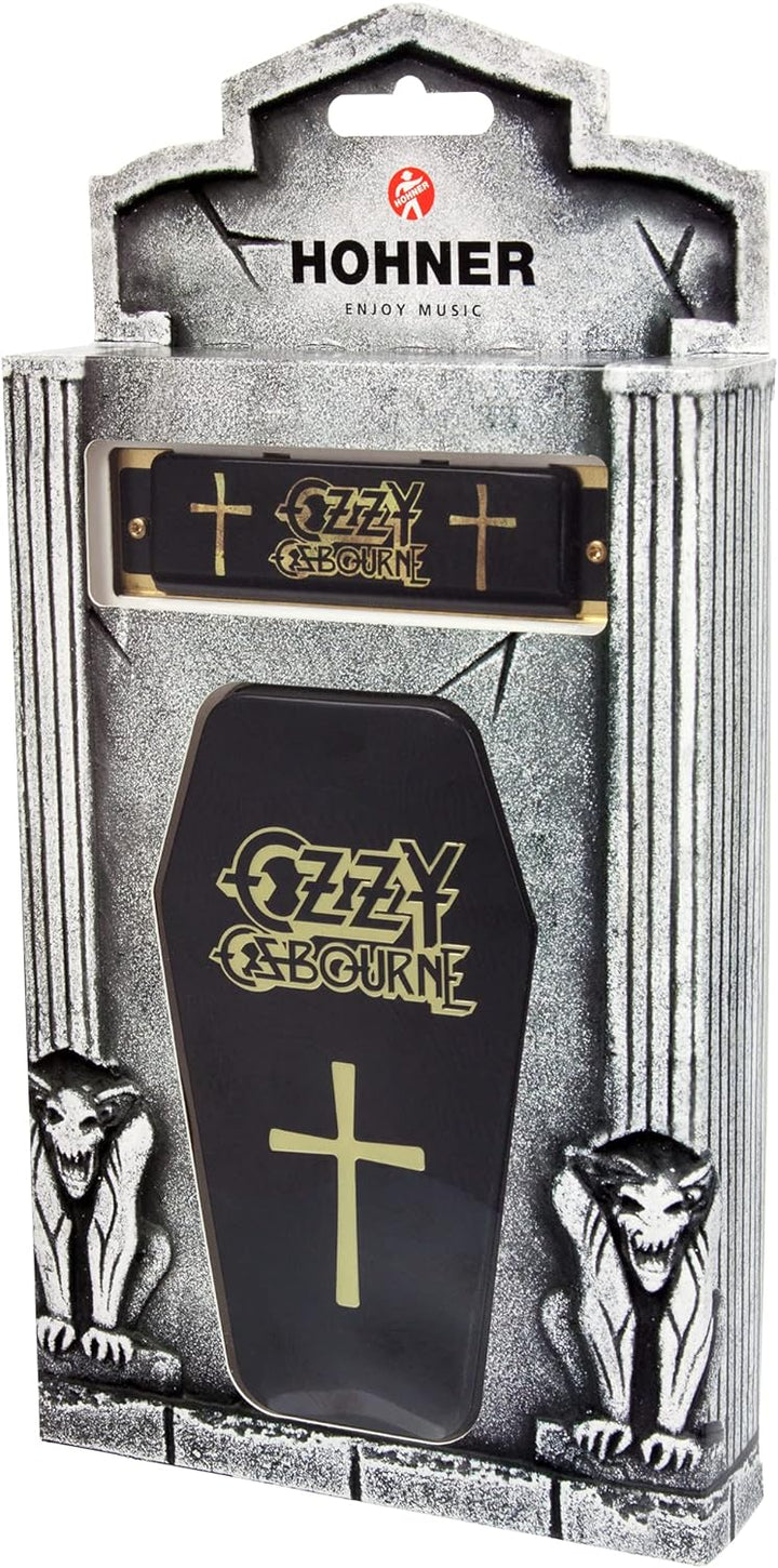 Hohner M666 Ozzy Osbourne Signature Harp, Schwarz-Gold Single, Single