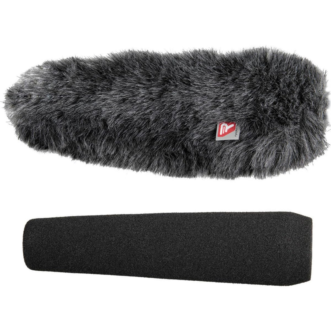Rycote 055210 ME66 Windschutz für Shotgun-Mikrofone, Schaumstoff und Fell, 18 cm