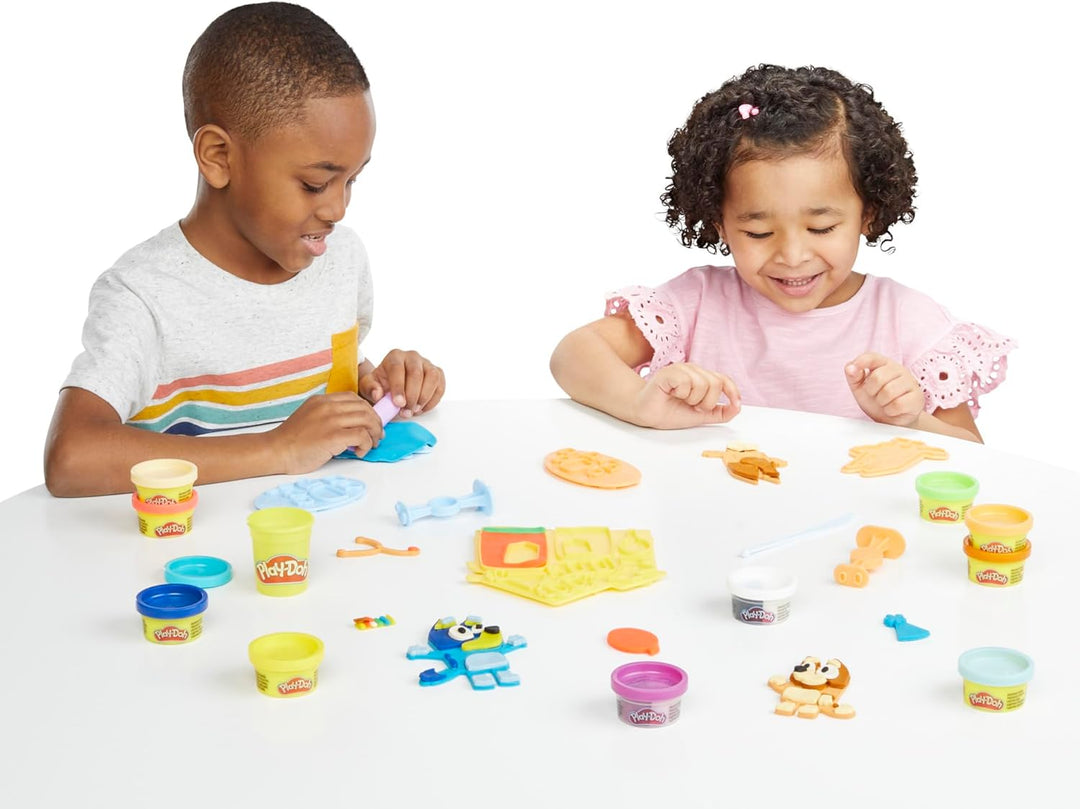 Play-Doh 5010993981359 Kneten mit Bluey mit 11 Dosen, S, Kneten mit Bluey