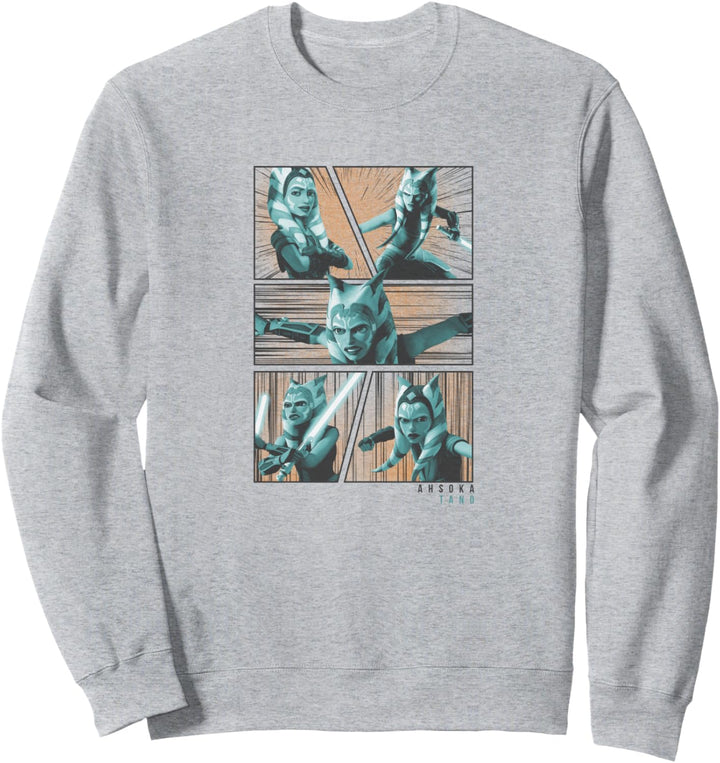 Star Wars Ahsoka Clone Wars Comic Panels Sweatshirt