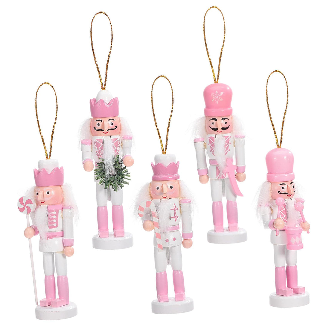 5 Stück Weihnachts-Nussknacker Zum Aufhängen Holz-Nussknacker Zum Aufhängen Weihnachts-Figuren Aus H