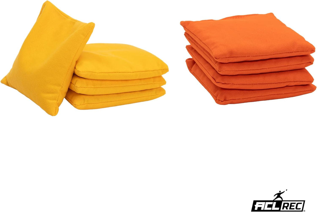 Wicked Wood Games Cornhole Bags – 2 x 4 Offizielle ACO-konform – mehrere Farboptionen orange/gelb, o