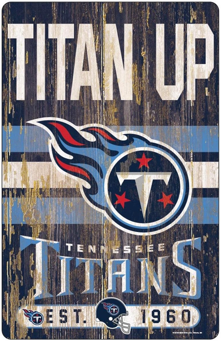 Wincraft 11x17 Wood Sign New York Jets Schild 28 x 43 cm Holzspruch Tennessee Titans Einheitsgrösse
