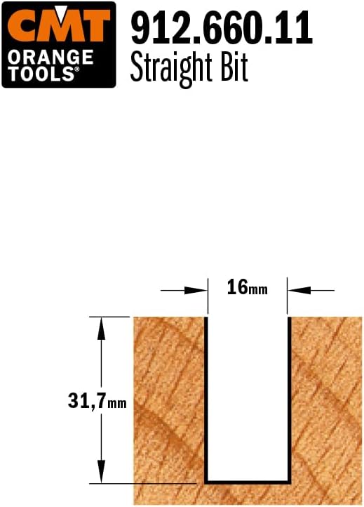 CMT ORANGE TOOLS 912.660.11 - NUTFRÄSER HM D=16X31.7 S=12