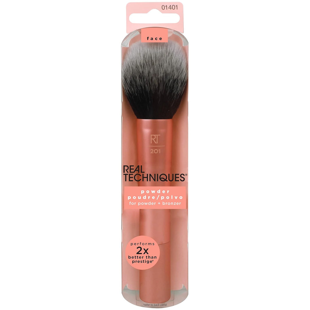 Real Techniques Artist Essentials, 120 g & Puder Make-up Pinsel (Verpackung und Grifffarbe können va