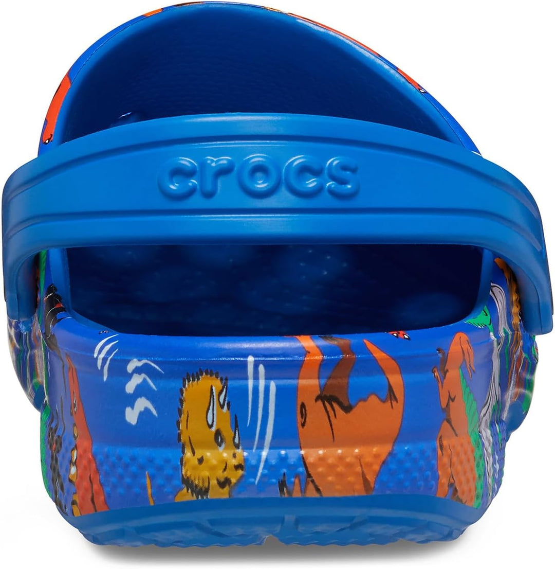 Crocs Unisex Kinder Baya Graphic Clog K Holzschuh 34/35 EU Printed Bright Cobalt, 34/35 EU Printed B