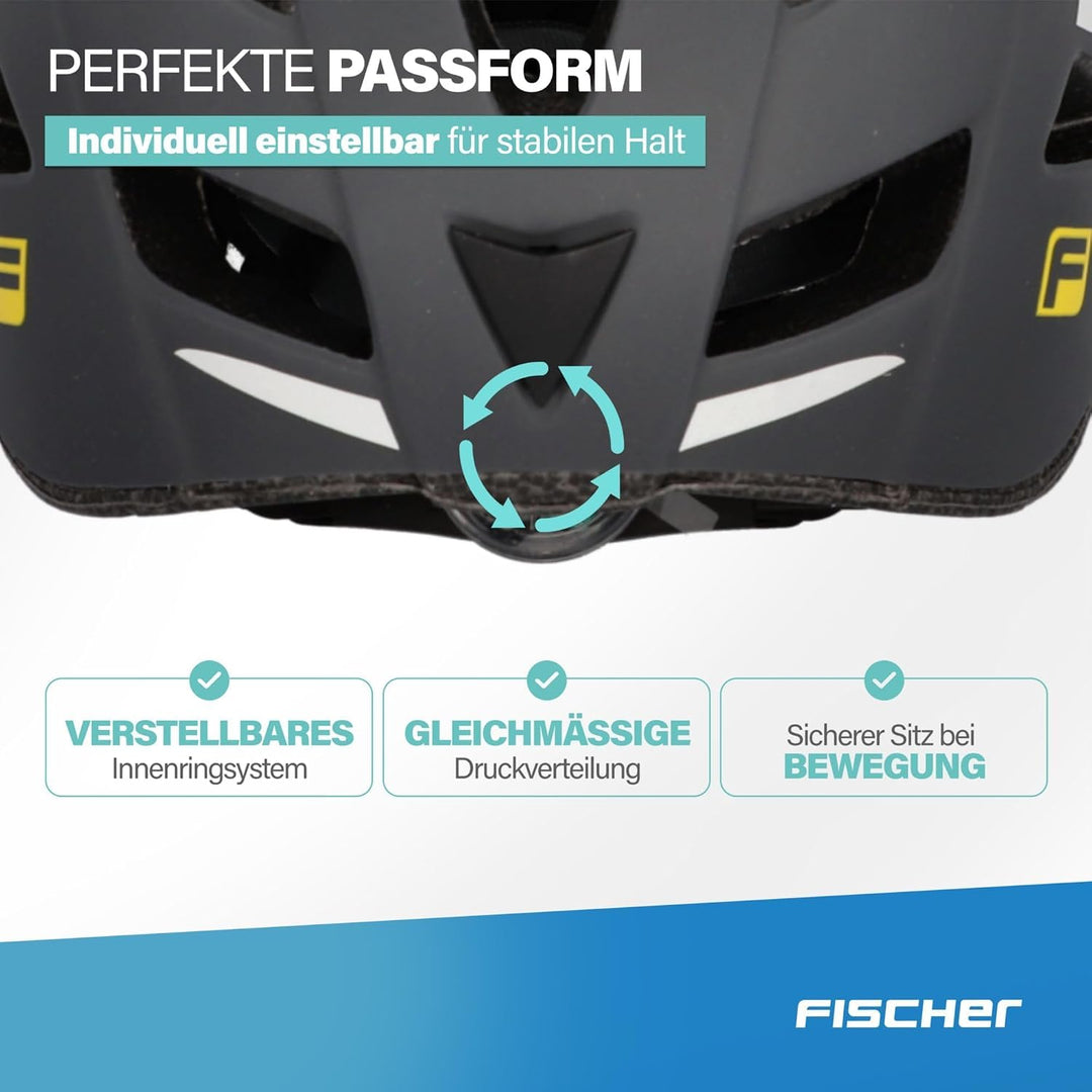 FISCHER Erwachsene Fahrradhelm, Radhelm, Cityhelm Urban, S/M oder L/XL, mit beleuchtetem Innenring-S