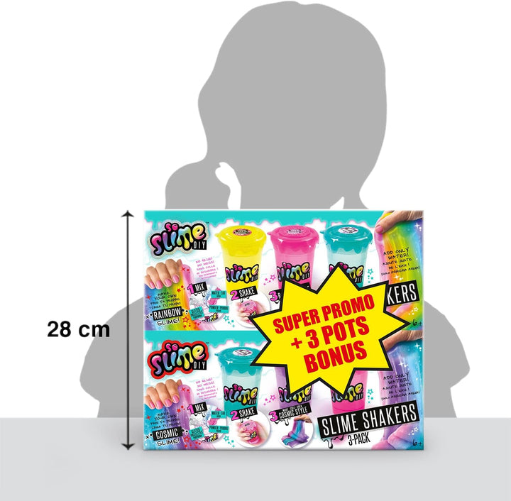 CANAL TOYS So Slime 3 Töpfe Plus 3 Bonusgläser, Mehrfarbig, Einheitsgrösse