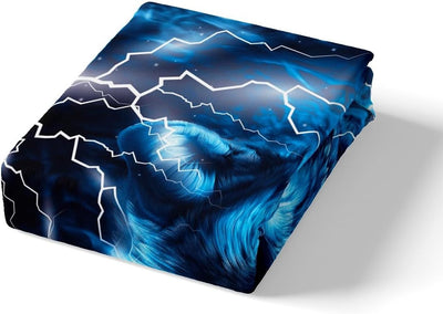 Loussiesd Wolf Bettw?sche 135x200cm Kinder Jugendliche Safari Tiermuster Bettbezug Set Cool Tierwelt