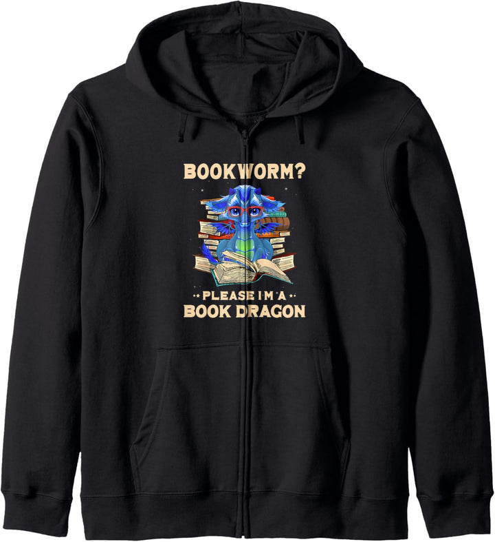Bookworm Please I'm a Book Dragon Funny Dragons Kapuzenjacke