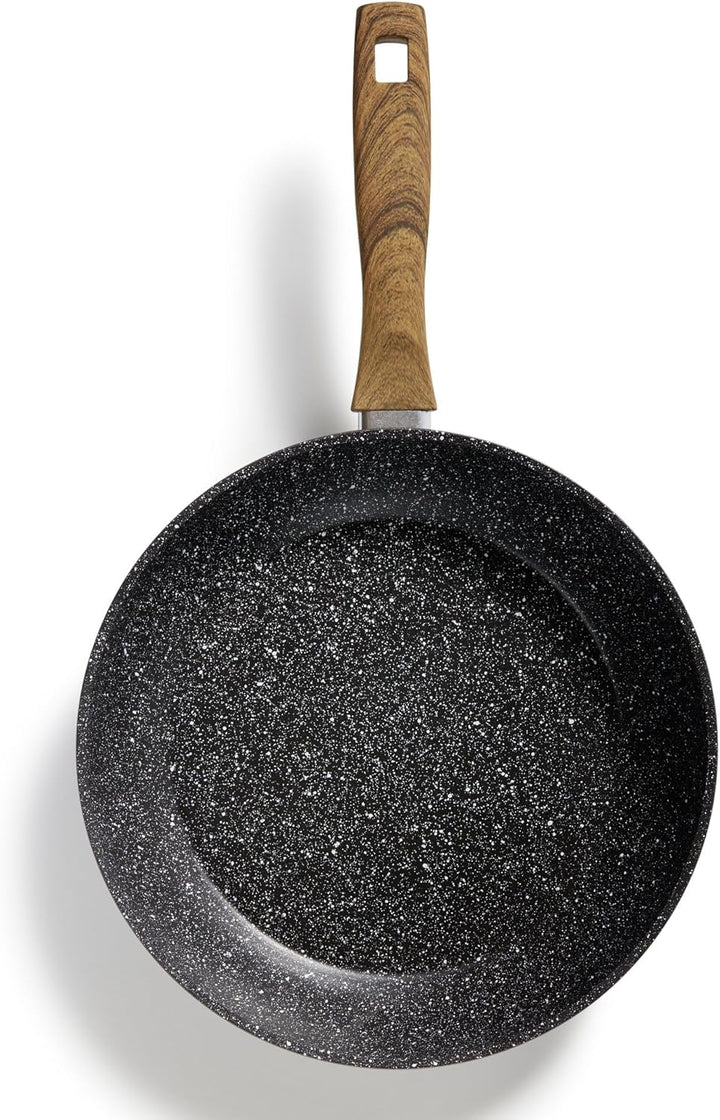 STONELINE Back to Nature Bratpfanne 28 cm, Made in Germany, antihaft beschichtete Pfanne mit echten