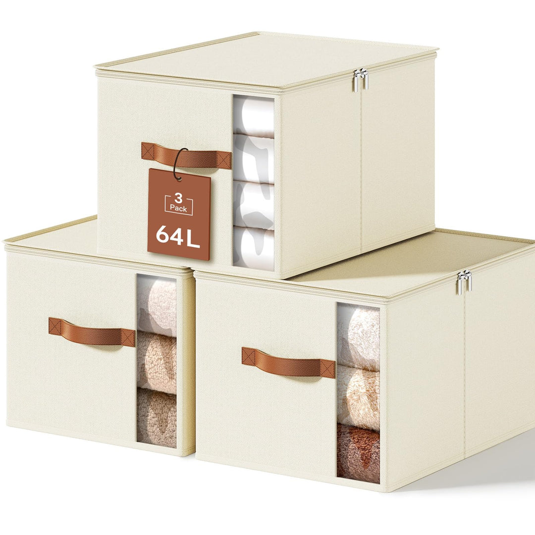 Aufbewahrungsbox für Kleidung mit stabilem Rahmen, faltbare Stoff-Organizerbox für Umzüge, Pullover-