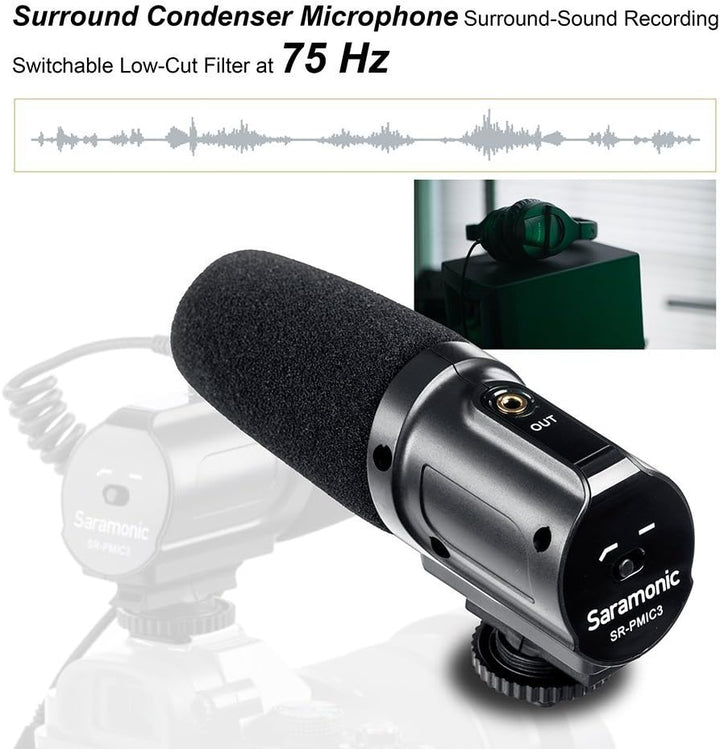 saramonic sr-pmic3 Aufnahme Mikrofon mit Federung für DSLR/Camcorder schwarz