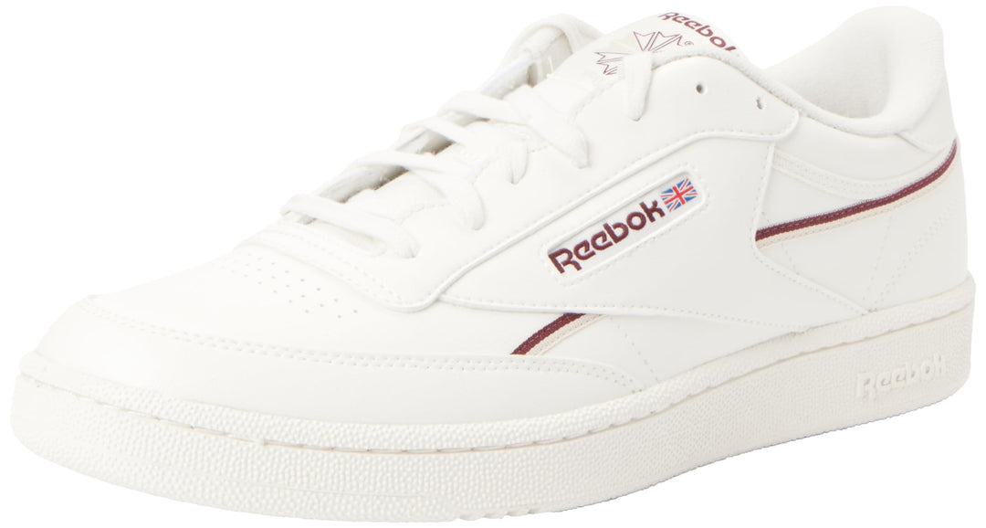 Reebok Herren Club C 85 Vegan Sneaker 34.5 EU Chalk Classic Maroon F23 Stucco, 34.5 EU Chalk Classic