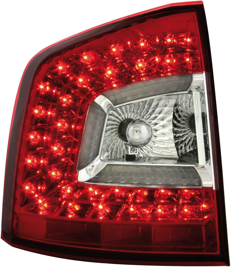 Satz LED Heckleuchten kompatibel mit Skoda Octavia II Kombi 2004-2008 - Rot/Klar