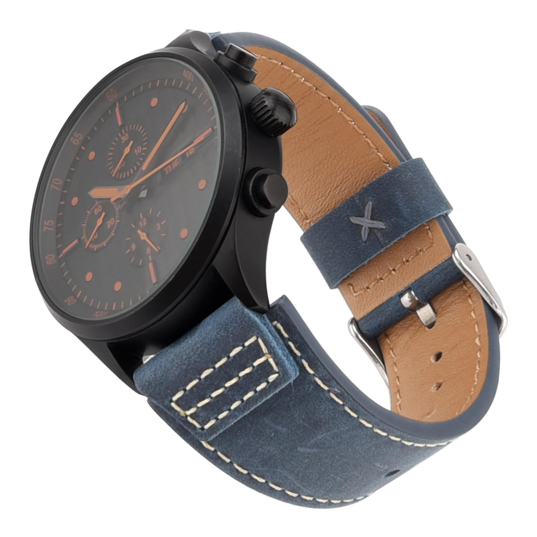 Wristitani Leder Uhrenarmband 22mm 20mm 18mm 19mm 21mm 23mm 24mm 26mm | Kompatibel mit Samsung Galax