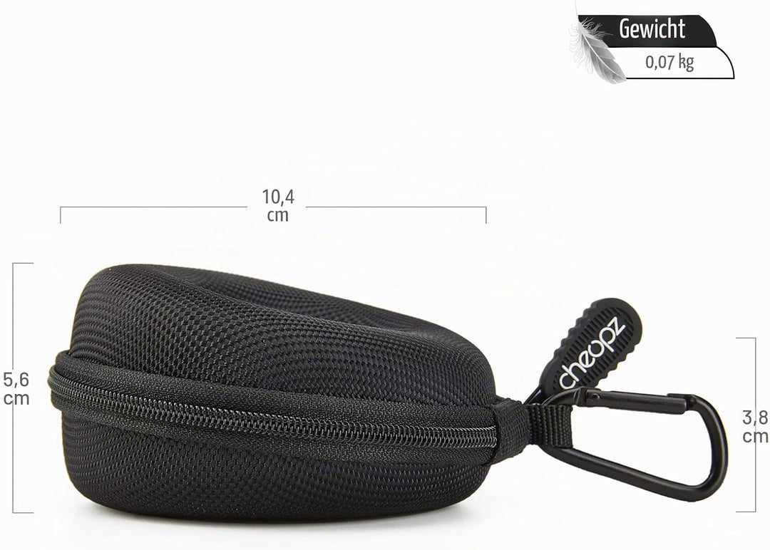 Cheopz Reise-Uhrenetui für Armbanduhren und Smart-Uhren bis 50 mm, Schwarz